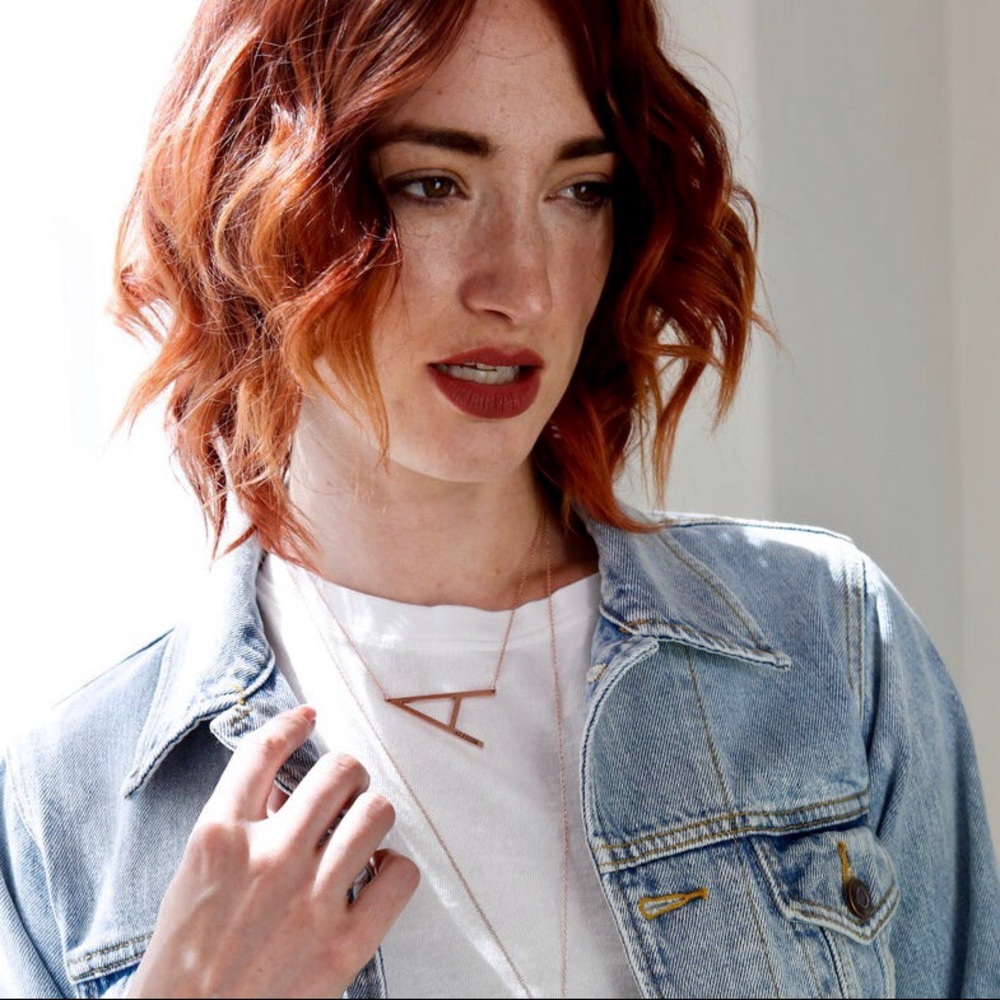 Monogram Pendant Necklace Initial A - image 5